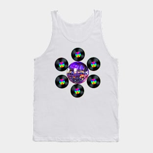 Disco Rainbow Album Flower Tank Top